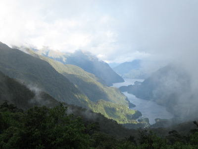 Doubtful Sound seen from the Wilmot Pass