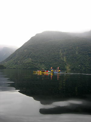 Kayaking in Doubtful Sound, New Zealand
