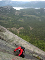 Climbing in Nissedalen, Norway