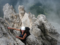 Via ferrata Punta Anna, Dolomites, Italy