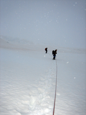 Towards the Breakaway pass, Mt. Aspiring.